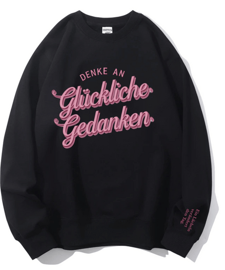 Cozy 'Think Happy Thoughts' Crewneck Sweatshirt for Women | Fall & Winter Comfort & Joy