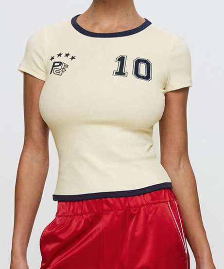 Y2K Pink '10' Athletic Crop Top for Women - Fall Street Style Essential