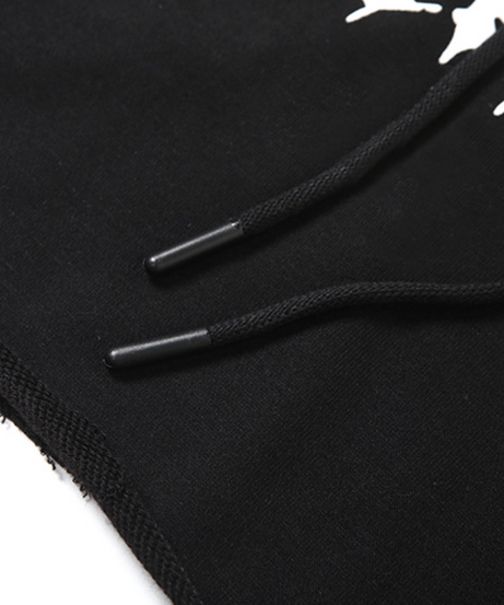 Serendipity Gothic Chic Cropped Hoodie & Shorts Set - Your Go-To Fall Loungewear