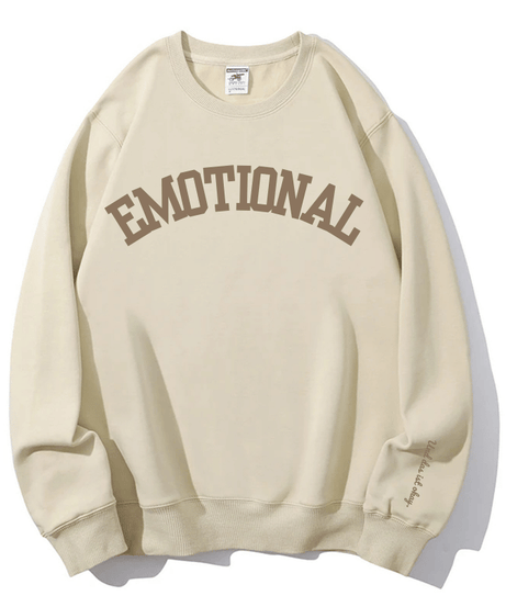 Cozy 'Emotional & That's Okay' Crewneck Sweatshirt – Fall & Winter Comfort for Her