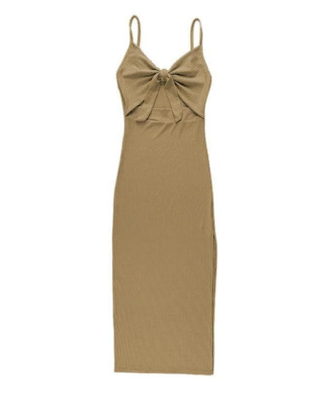 Fall Ready Ribbed Knit Cut-Out Maxi Dress - Effortlessly Chic & Flattering for Autumn