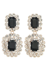 Fabiana Rectangular Gemstone Earrings