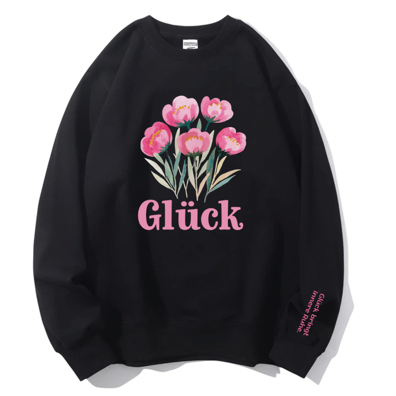 Cozy Sage Green Floral 'Inner Peace' Sweatshirt | Women's Glück Crewneck