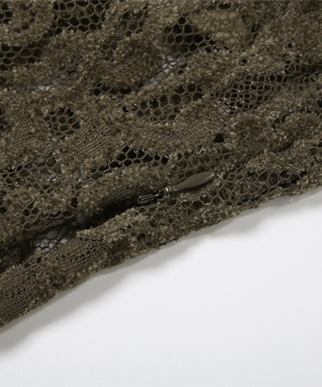 Chic Olive Green Lace Bustier Crop Top – Autumn Evening & Holiday Ready