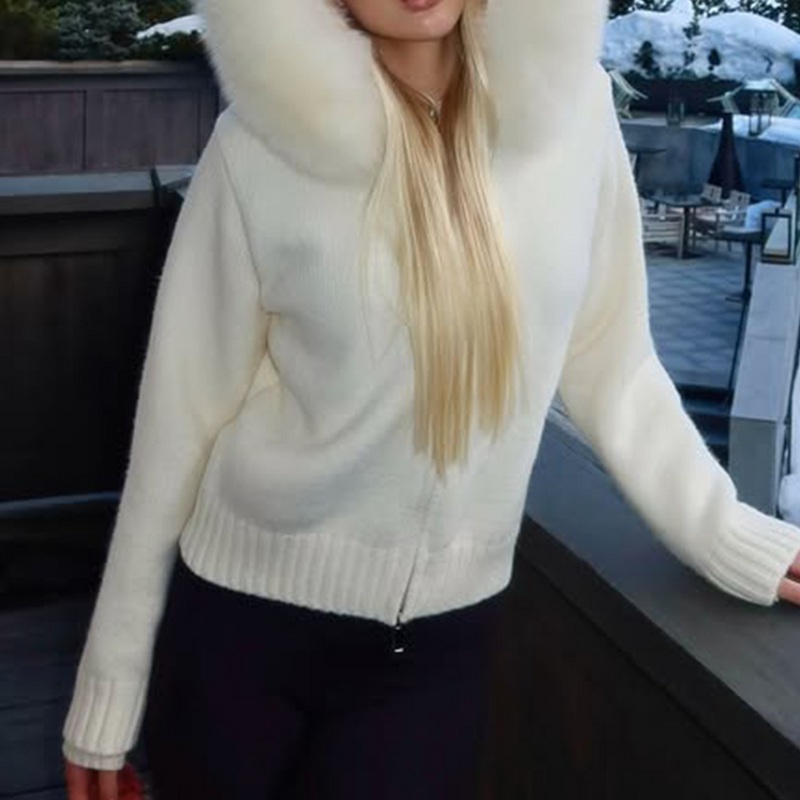 Cozy Chic Faux Fur Hooded Zip-Up Cardigan – Your Essential Fall & Winter Comfort Layer