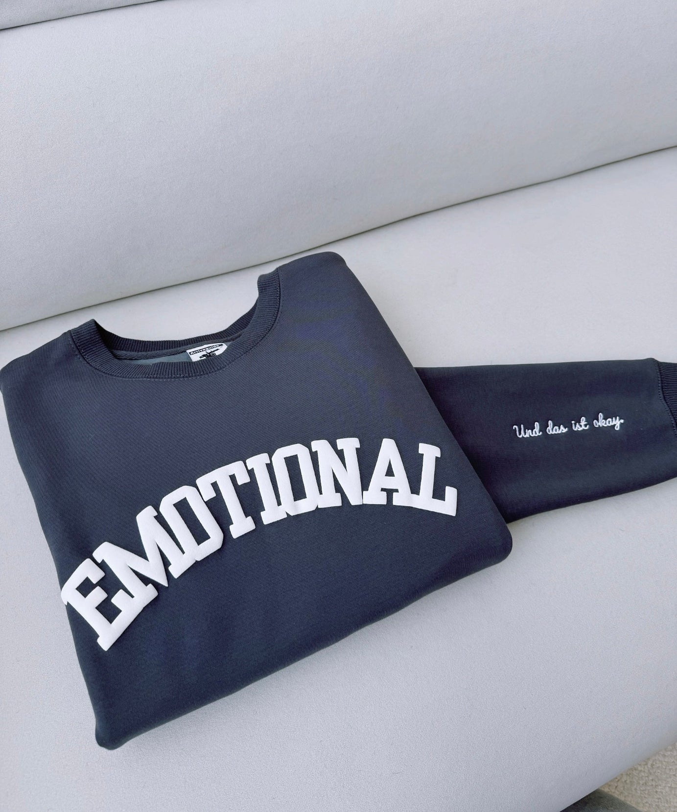 Cozy 'Emotional & That's Okay' Crewneck Sweatshirt – Fall & Winter Comfort for Her