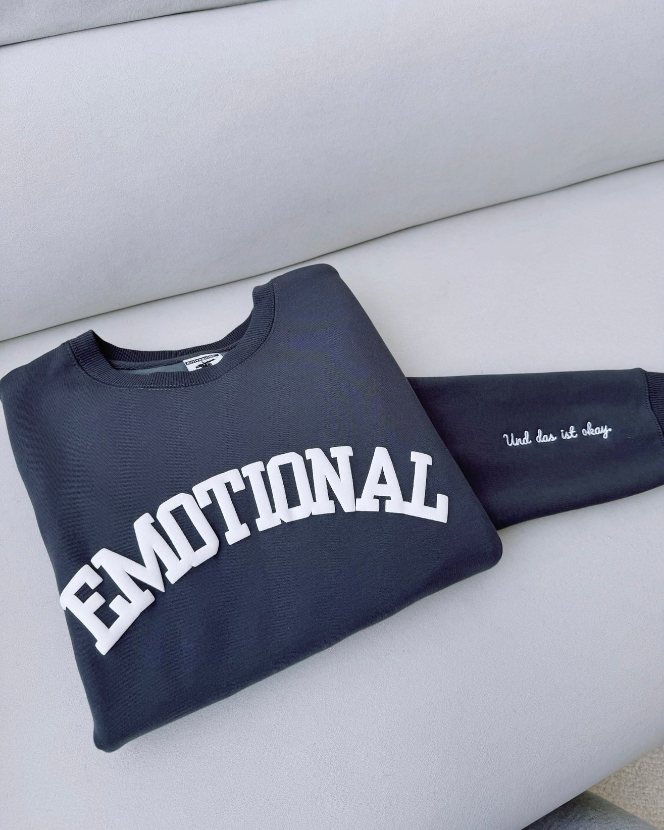 Cozy 'Emotional & That's Okay' Crewneck Sweatshirt – Fall & Winter Comfort for Her