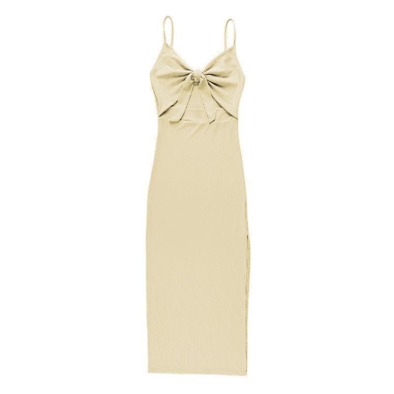 Fall Ready Ribbed Knit Cut-Out Maxi Dress - Effortlessly Chic & Flattering for Autumn