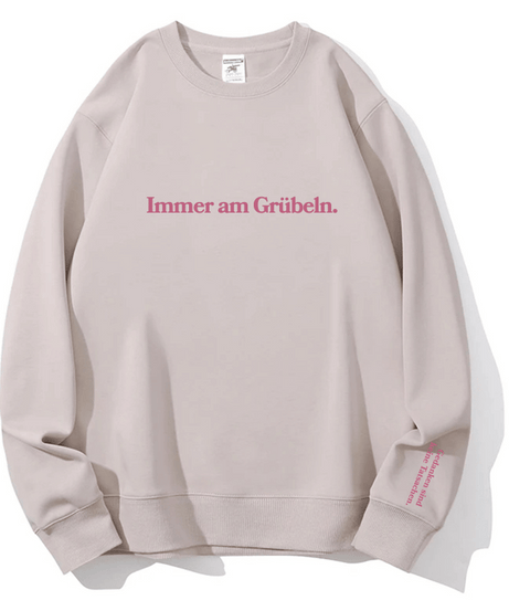 Mindful Overthinker Cozy Pink Sweatshirt | Empowering "Thoughts Are Not Facts" Crewneck for Fall