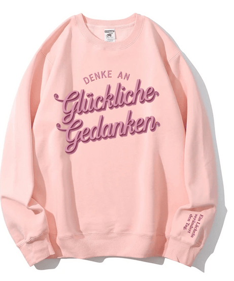 Cozy 'Think Happy Thoughts' Crewneck Sweatshirt for Women | Fall & Winter Comfort & Joy