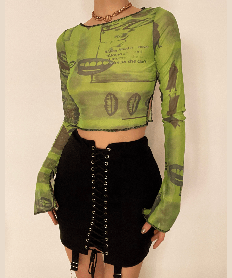 Fall's Edge: Cream Lace-Up Corset Mini Skirt with Garter Straps | High Waist Edgy Chic