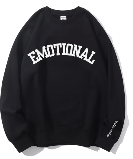 Cozy 'Emotional & That's Okay' Crewneck Sweatshirt – Fall & Winter Comfort for Her