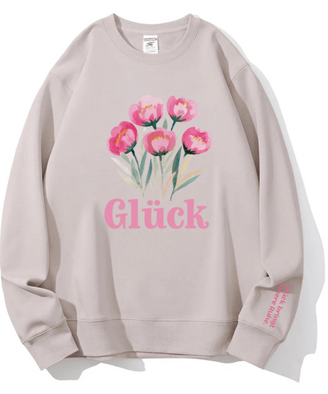 Cozy Sage Green Floral 'Inner Peace' Sweatshirt | Women's Glück Crewneck