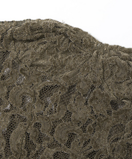 Chic Olive Green Lace Bustier Crop Top – Autumn Evening & Holiday Ready