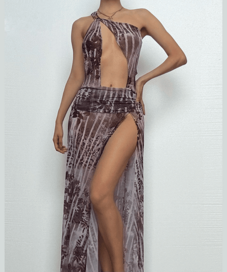 Daring Halter Cutout Maxi Dress - Your Statement Piece for Fall Events & Holiday Escapes