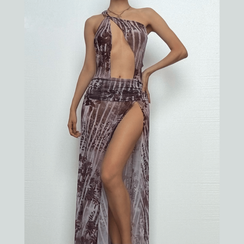 Daring Halter Cutout Maxi Dress - Your Statement Piece for Fall Events & Holiday Escapes
