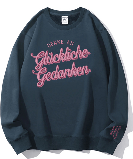 Cozy 'Think Happy Thoughts' Crewneck Sweatshirt for Women | Fall & Winter Comfort & Joy