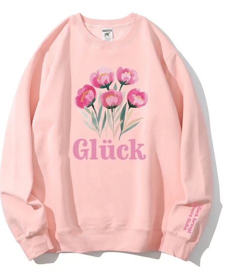 Cozy Sage Green Floral 'Inner Peace' Sweatshirt | Women's Glück Crewneck