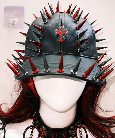 Fierce Red Spiked & Chained Gothic Corset Top - Halloween & Festival Statement