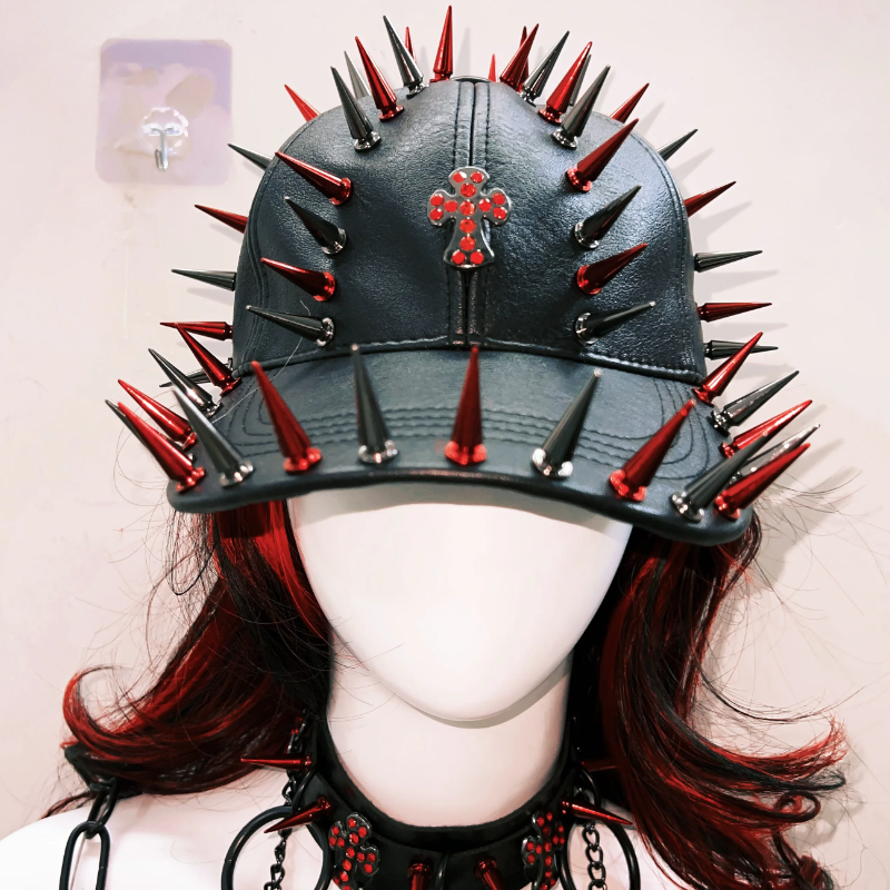 Fierce Red Spiked & Chained Gothic Corset Top - Halloween & Festival Statement