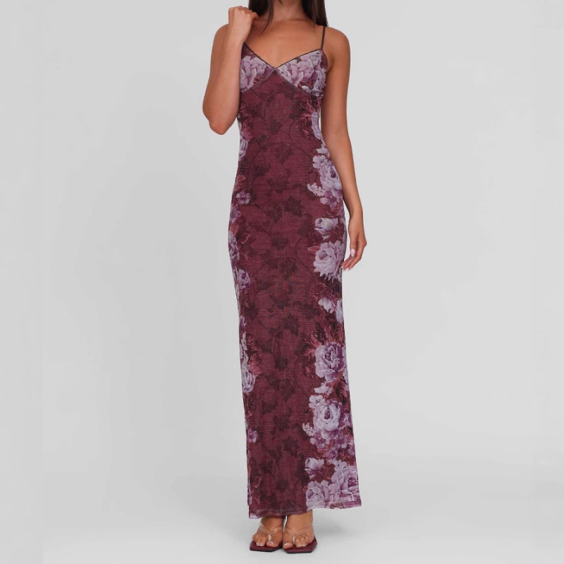 Vibrant Blue Floral & Leopard Print Maxi Dress - Your Chic Fall Getaway Essential
