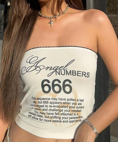 Manifest Your Magic: Angel Numbers 777 Tube Top – Trendy Fall Layering Essential