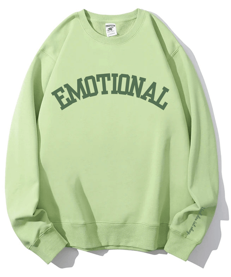 Cozy 'Emotional & That's Okay' Crewneck Sweatshirt – Fall & Winter Comfort for Her