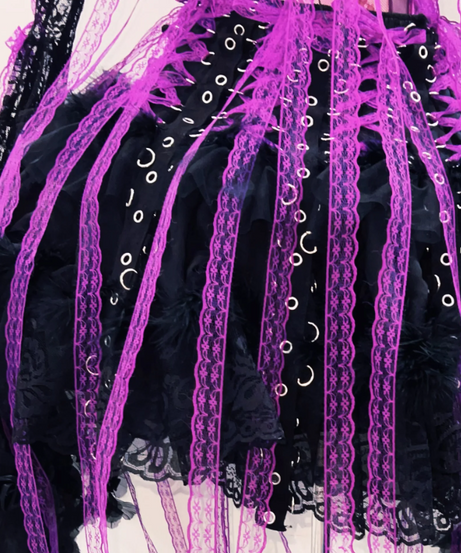 Enchanting Gothic Purple & Black Corset Mini Dress – Your Daring Halloween & Party Look