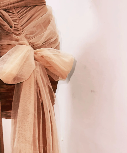 Autumn Bloom Mesh Bustier & Draped Mini Skirt Set - Earthy Chic Two-Piece