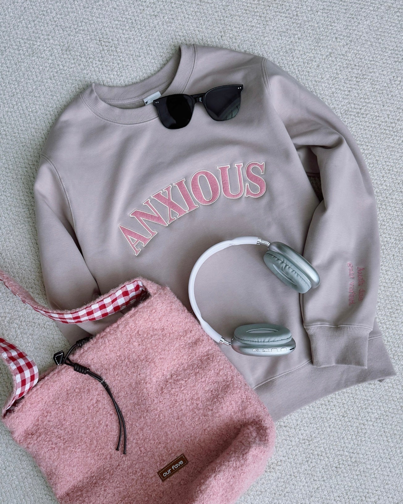 The 'ANXIOUS' Crewneck: Your Cozy Fall/Winter Self-Care & Affirmation Sweatshirt