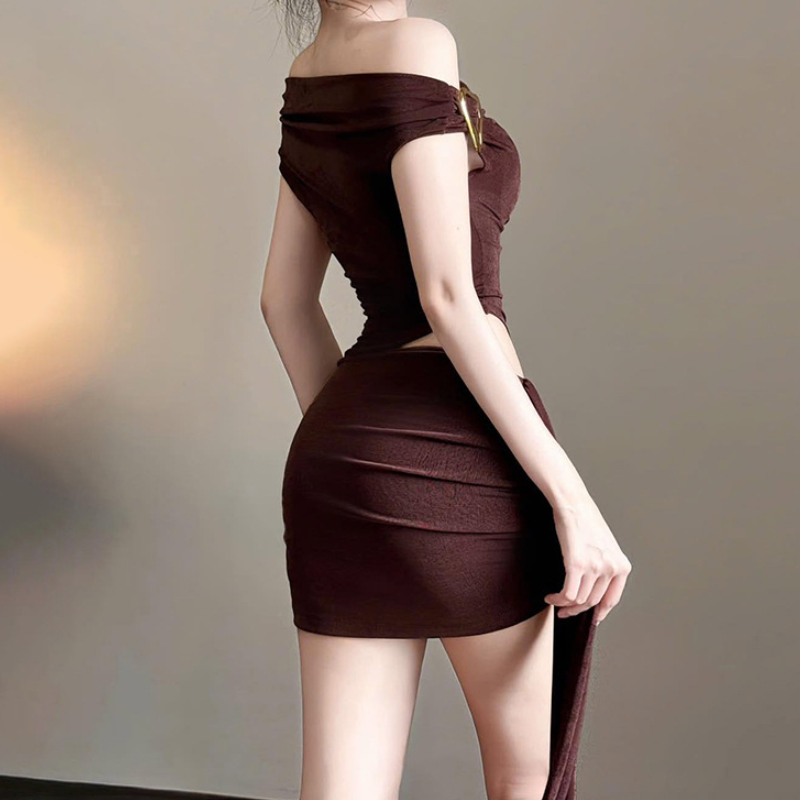 Sultry Black Off-Shoulder Bodycon Mini Skirt Set – Your Fall & Holiday Party Statement Piece