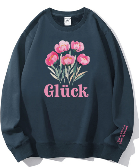 Cozy Sage Green Floral 'Inner Peace' Sweatshirt | Women's Glück Crewneck
