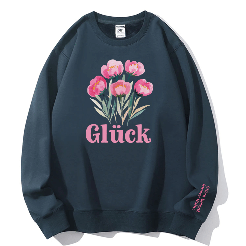 Cozy Sage Green Floral 'Inner Peace' Sweatshirt | Women's Glück Crewneck