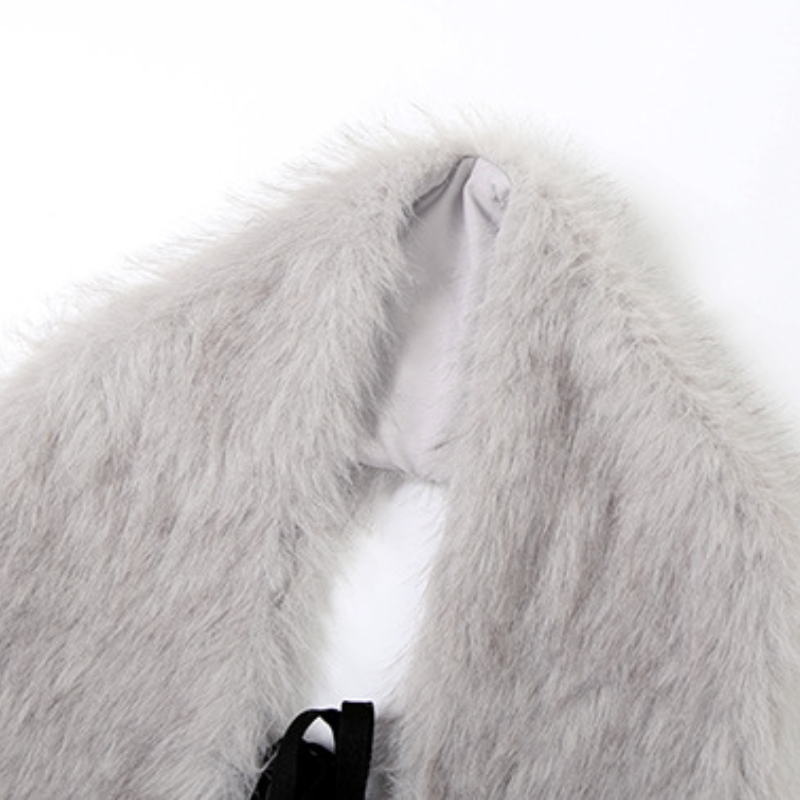 Cozy Chic Faux Fur Deep V-Neck Crop Top Vest | Trendy Fall & Holiday Statement