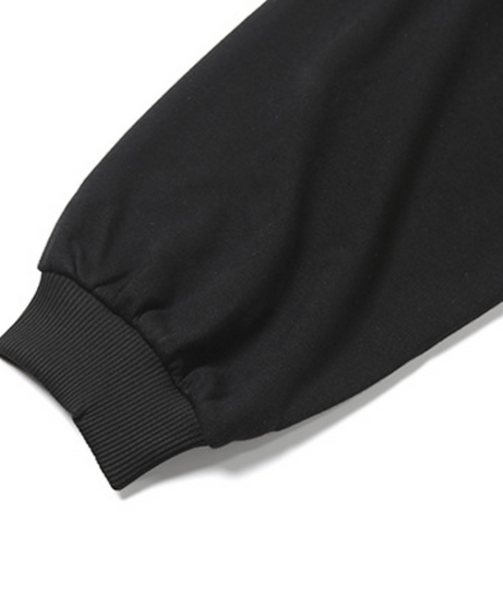 Serendipity Gothic Chic Cropped Hoodie & Shorts Set - Your Go-To Fall Loungewear