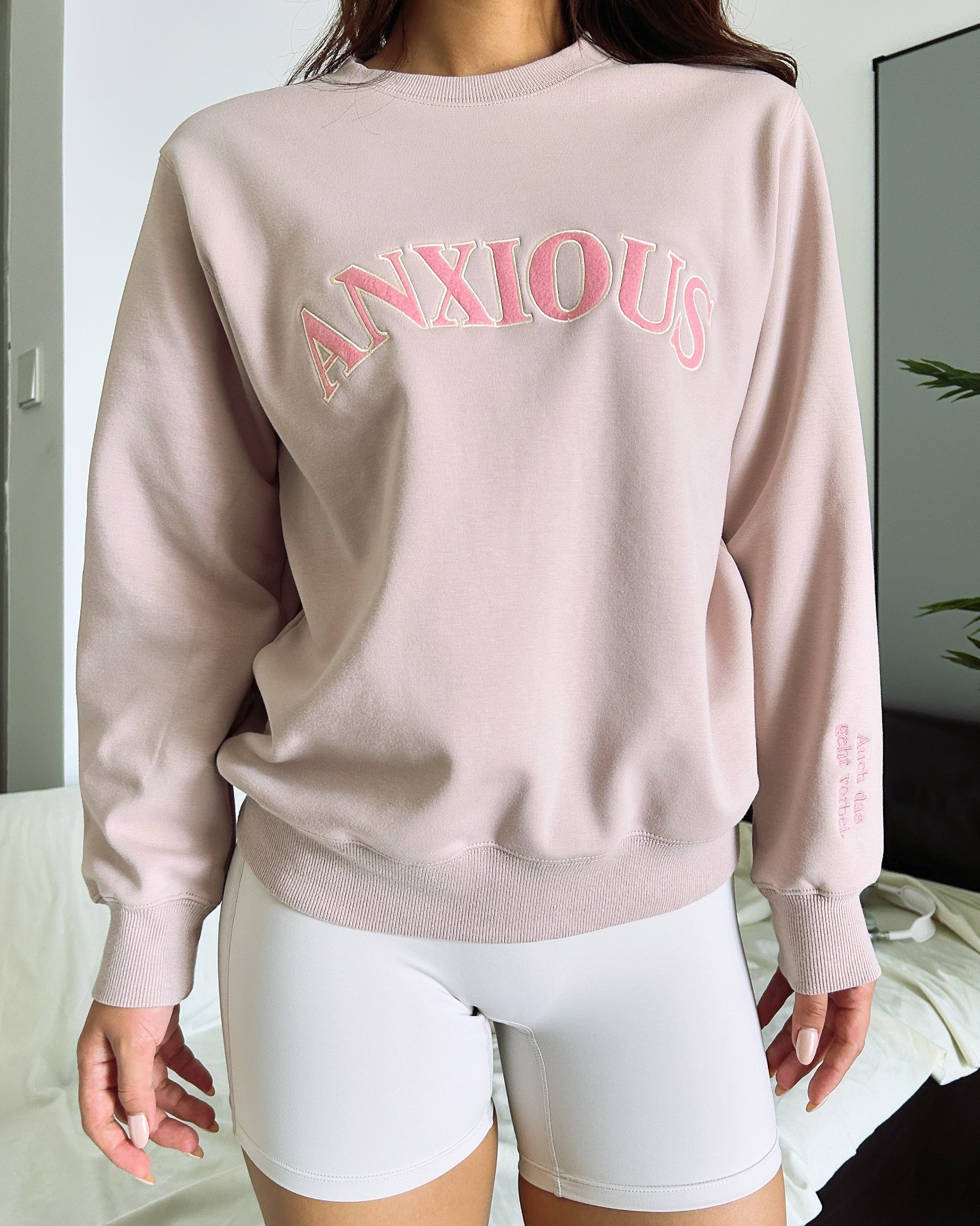 The 'ANXIOUS' Crewneck: Your Cozy Fall/Winter Self-Care & Affirmation Sweatshirt