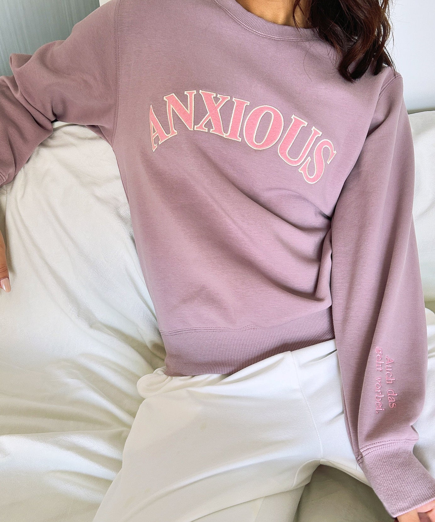 The 'ANXIOUS' Crewneck: Your Cozy Fall/Winter Self-Care & Affirmation Sweatshirt