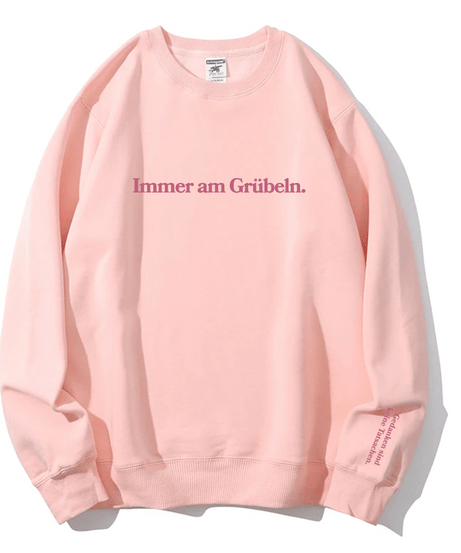 Mindful Overthinker Cozy Pink Sweatshirt | Empowering "Thoughts Are Not Facts" Crewneck for Fall