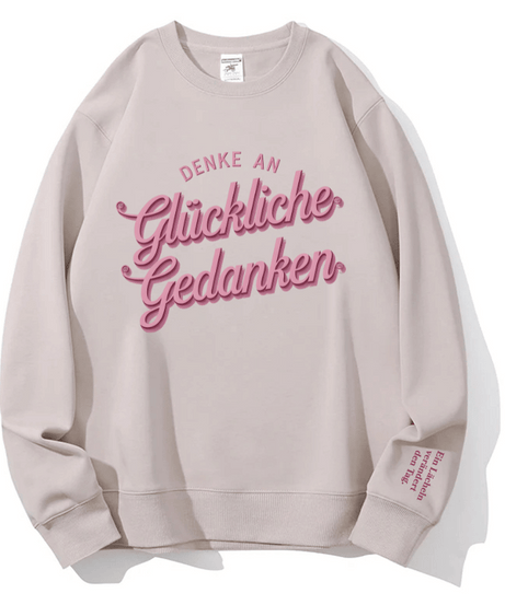 Cozy 'Think Happy Thoughts' Crewneck Sweatshirt for Women | Fall & Winter Comfort & Joy