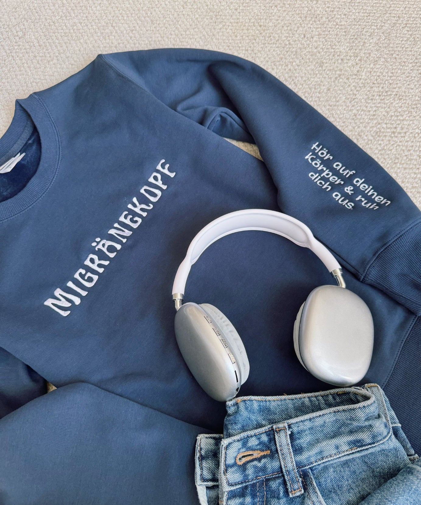 Cozy Migraine Awareness Sweatshirt for Women - 'Listen to Your Body' Self-Care Crewneck