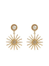 Evelina Pearl Sun Earrings