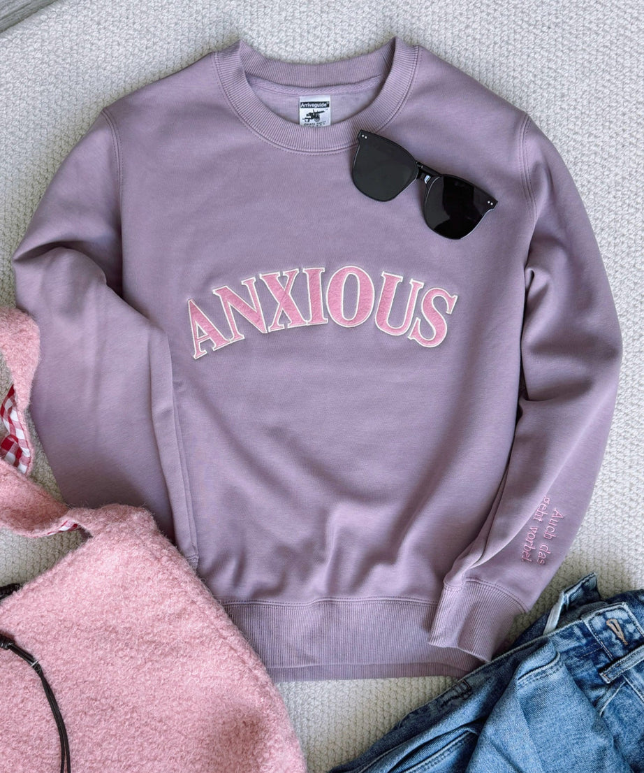 The 'ANXIOUS' Crewneck: Your Cozy Fall/Winter Self-Care & Affirmation Sweatshirt