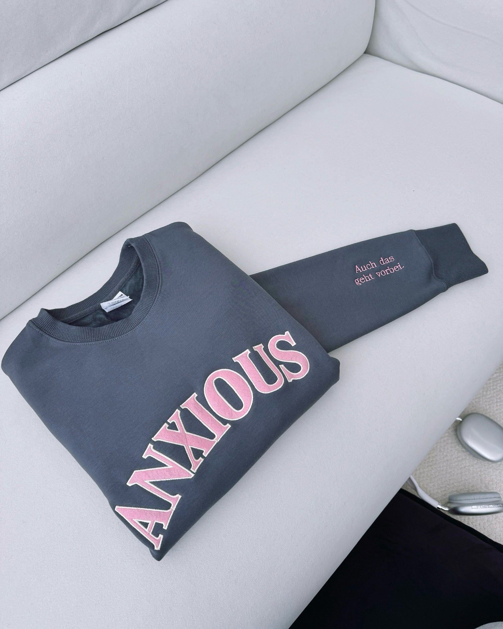 The 'ANXIOUS' Crewneck: Your Cozy Fall/Winter Self-Care & Affirmation Sweatshirt