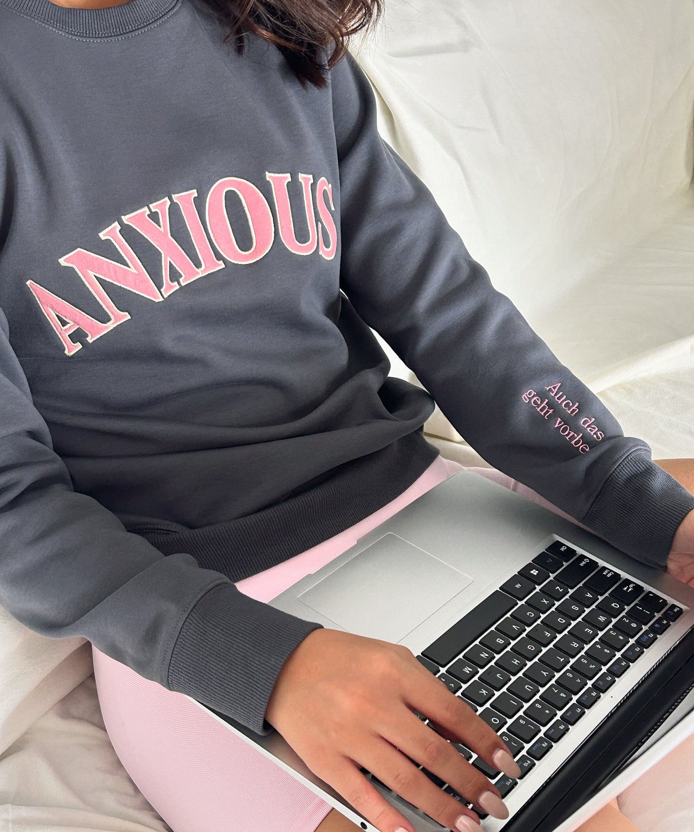 The 'ANXIOUS' Crewneck: Your Cozy Fall/Winter Self-Care & Affirmation Sweatshirt