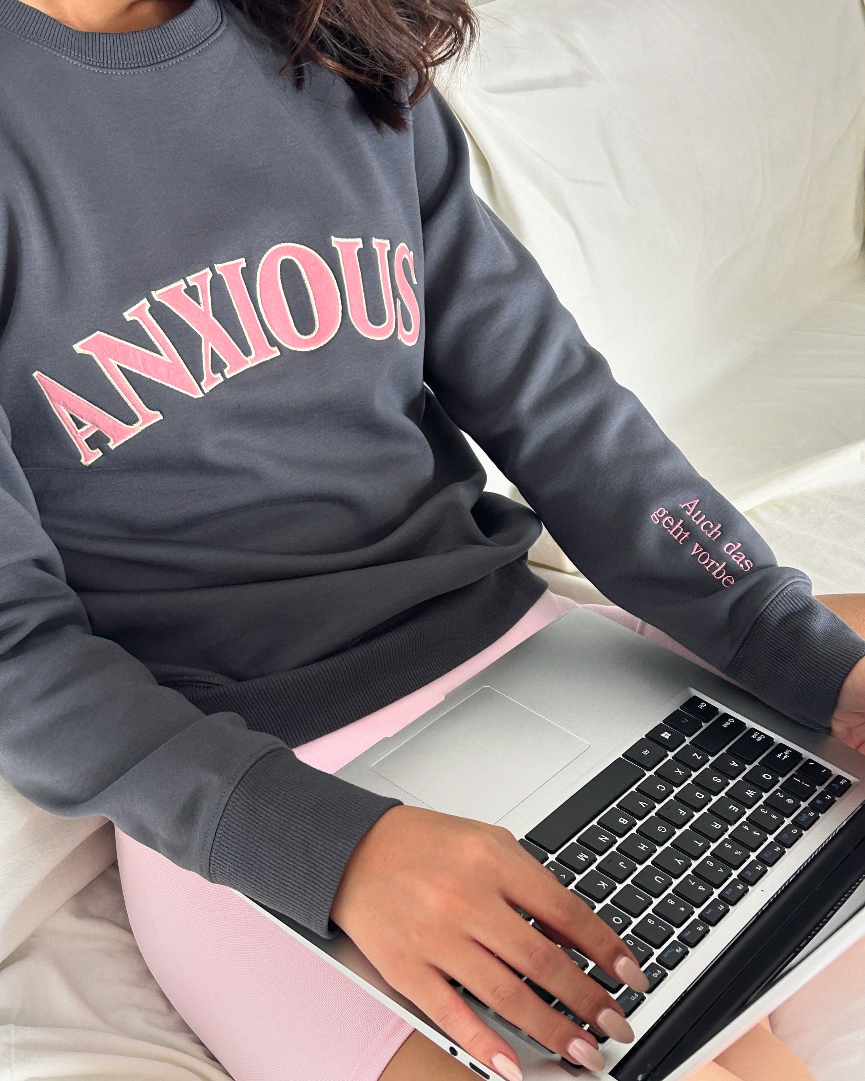 The 'ANXIOUS' Crewneck: Your Cozy Fall/Winter Self-Care & Affirmation Sweatshirt