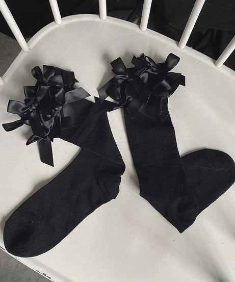 Charming Bow Detail Knee-High Socks | Cozy Fall & Coquette Style