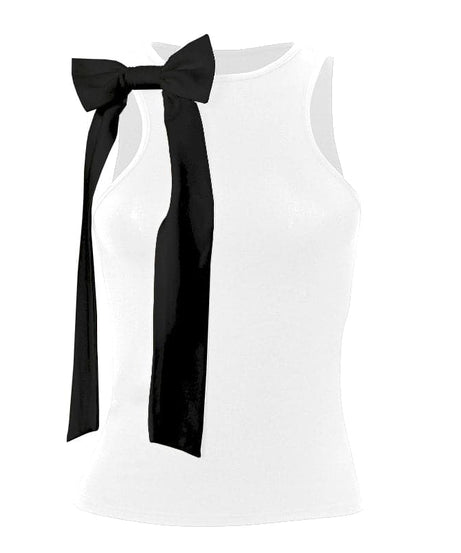 Chic Bow Detail Sleeveless Tank Top – Fall & Holiday Style Essential for Women