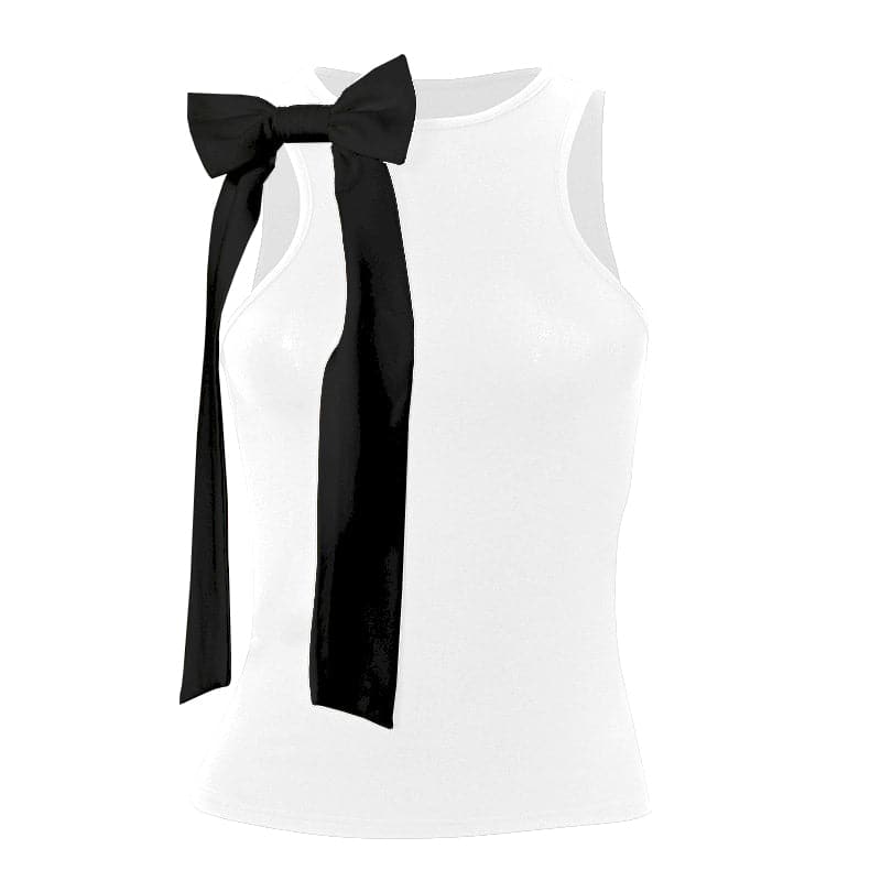 Chic Bow Detail Sleeveless Tank Top – Fall & Holiday Style Essential for Women