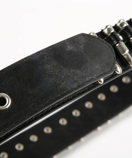 Unleash Your Edge: Black Studded Vegan Leather Belt – The Ultimate Fall & Halloween Accessory for Women