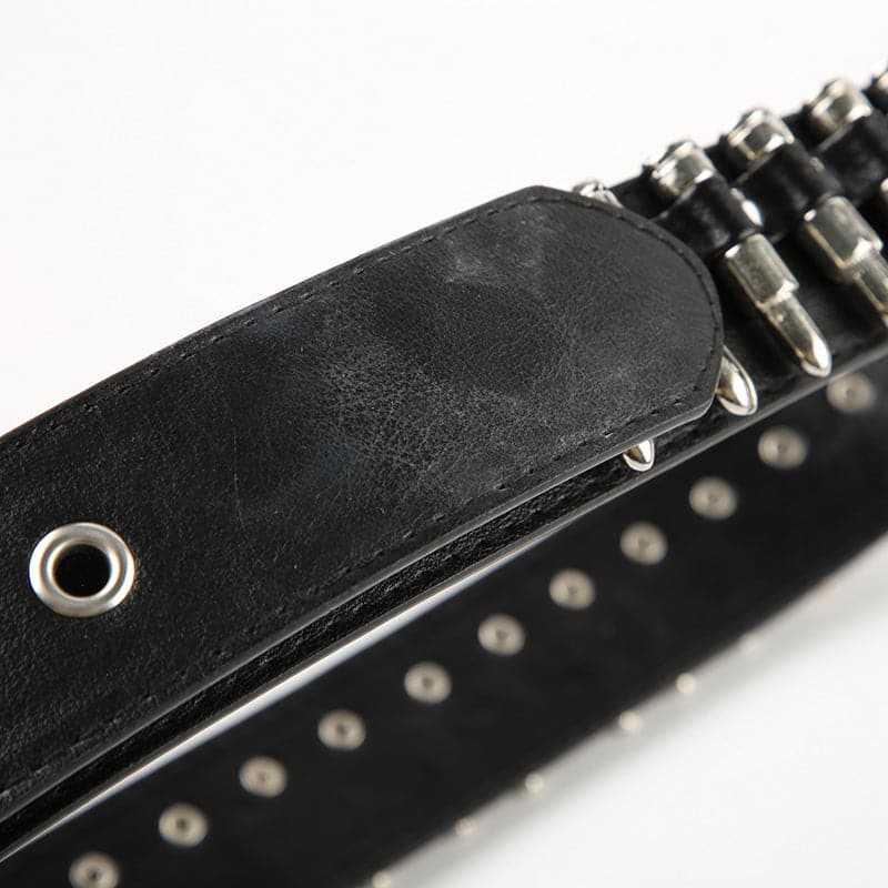 Unleash Your Edge: Black Studded Vegan Leather Belt – The Ultimate Fall & Halloween Accessory for Women